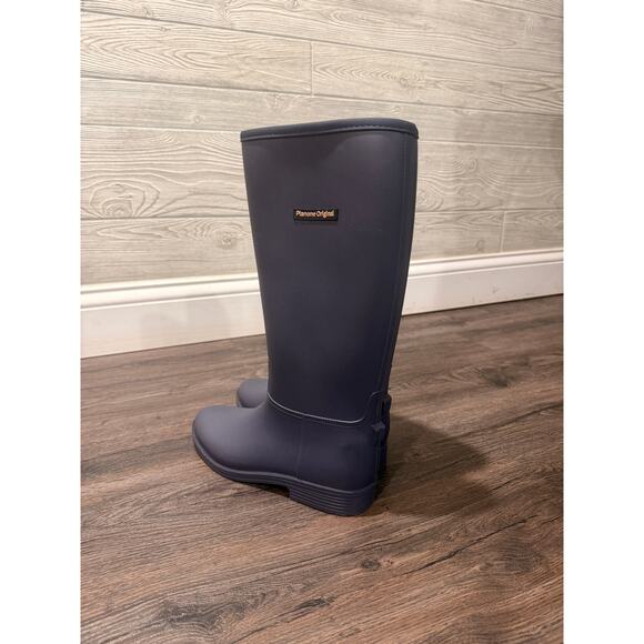 Planone Original Navy Blue Tall Rain Boots Women’s Size 8.5 Waterproof - Picture 5 of 14